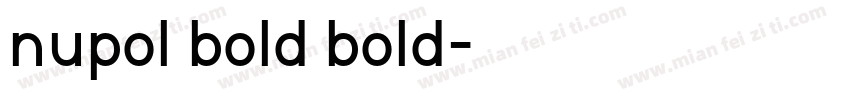 nupol bold bold字体转换